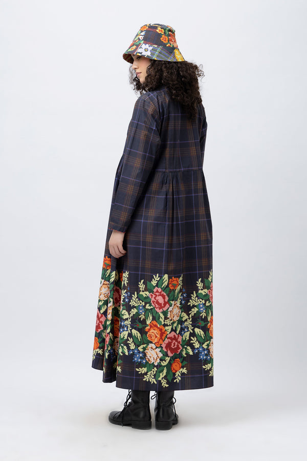 Pixel Maxi Tartan Dress