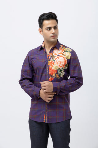 Pixel Tartan Men Shirt