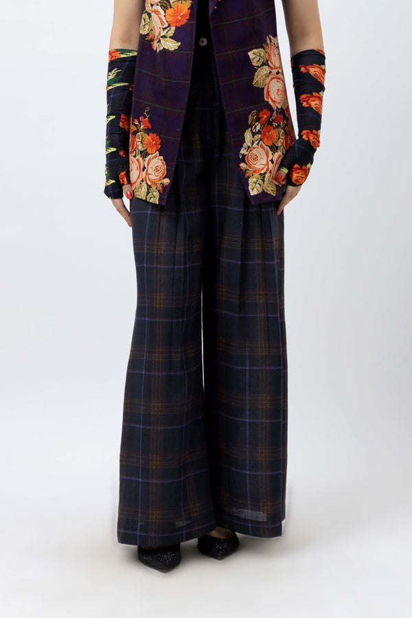 Pixel Madras checks pants