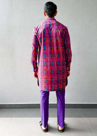 Jamun Checks Kurta Set