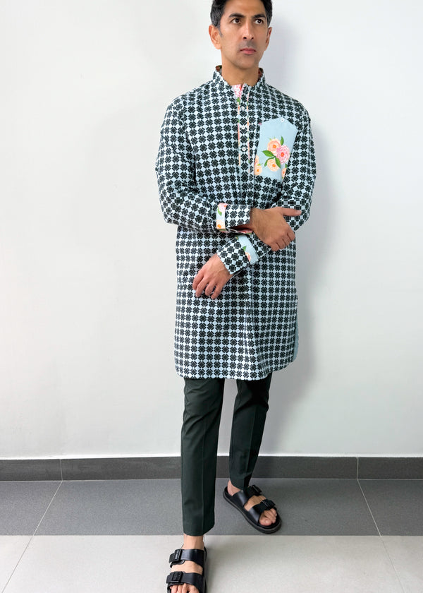 Blocks Kurta Set