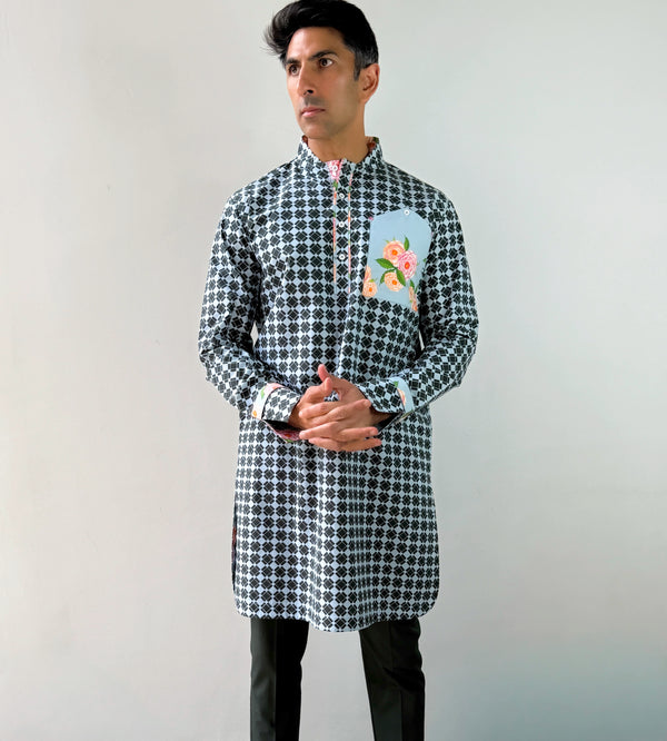 Blocks Kurta Set